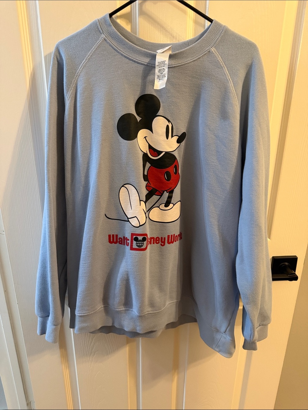 Disney Light Blue Mickey Mouse Crewneck Sweatshirt